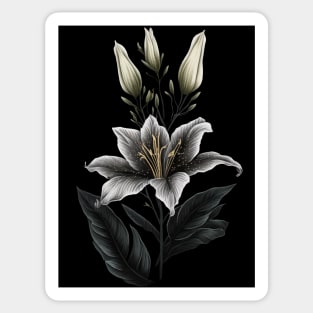 White Lily Sticker